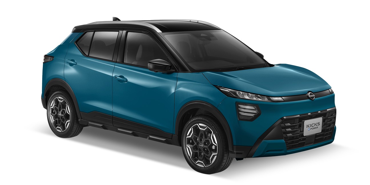 Electric Cyan with Black Roof (YCV) สีฟ้า อิเล็กทริก ไซแอน หลังคาดำ
